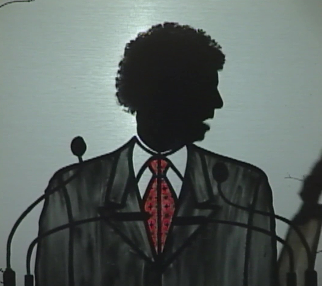 Marionnette d'ombre de Jean Charest - Novembre (2000), pièce de théâtre documentaire de Porte Parole