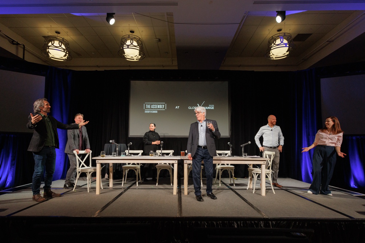 Gord Rand, Brett Watson, Julie Lumsden Bruce Dinsmore, Alex Ivanovici, and Ruth Goodwin in The Assembly - Energy in Canada at the GLOBExCHANGE conference | February 12 2025 | © Photo by William Suarez