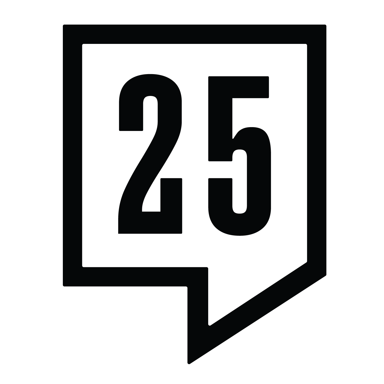 PP25 Phylactère Logo Porte Parole 25e anniversaire