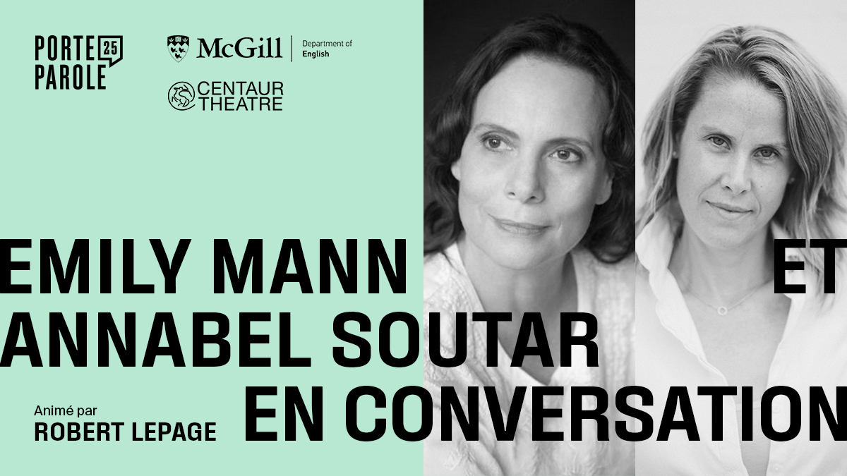 Emily Mann et Annabel Soutar en conversation - Bannière Web