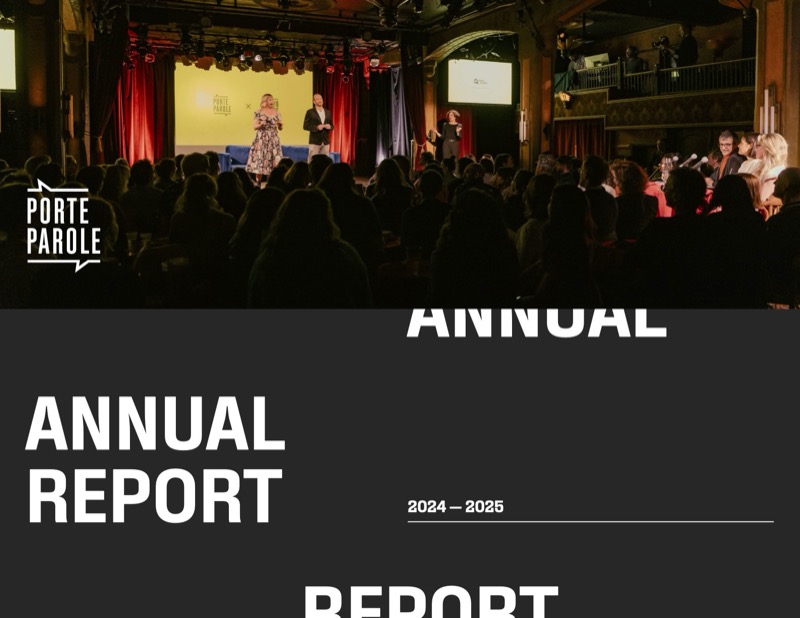 Porte Parole Annual Report 2024-25 (cover)