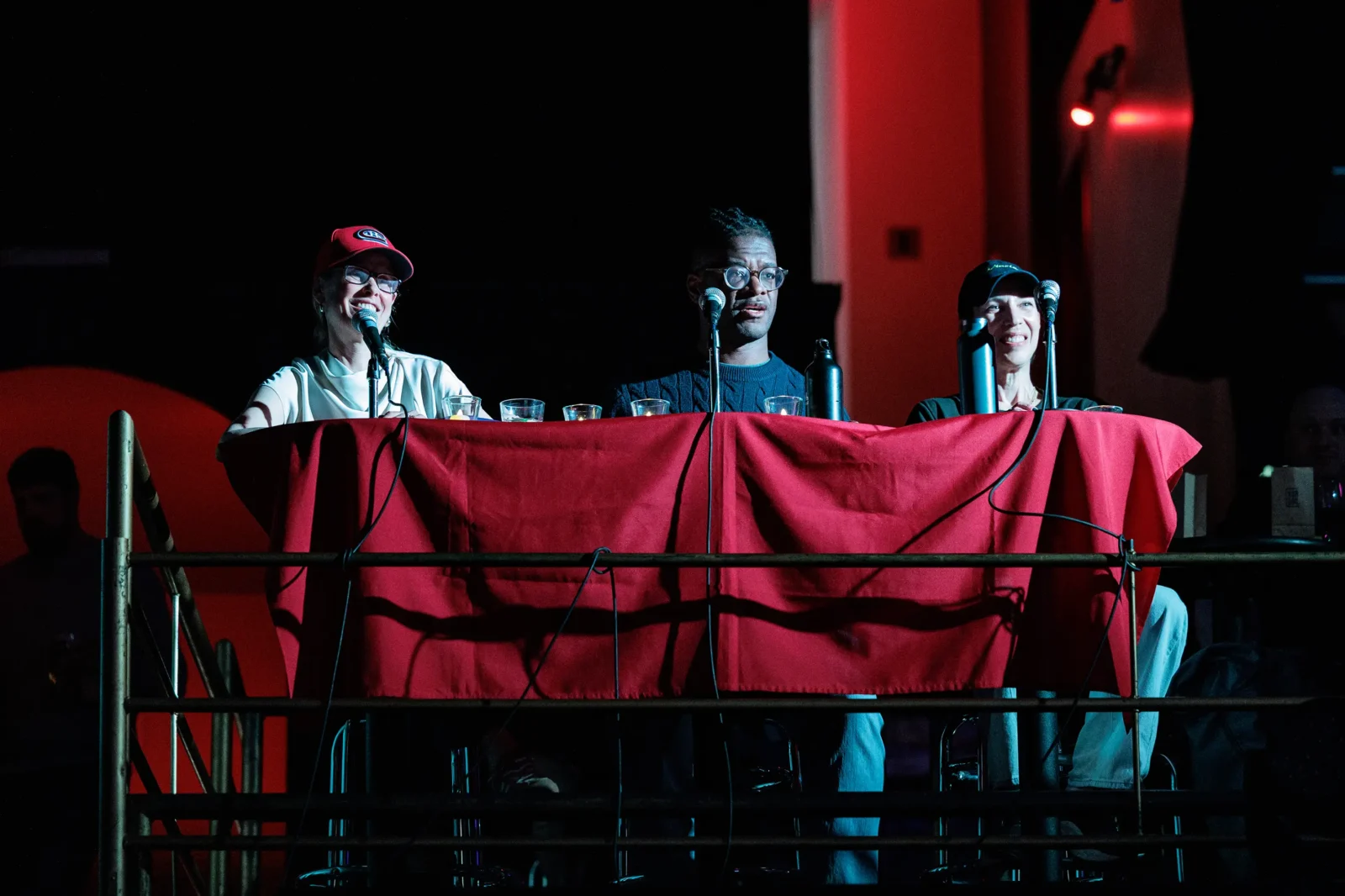 Le jury : Annabel Soutar, Fabrice Vil et Evelyne de la Chenelière | Les Pitchs Porte Parole 2026 | Photo Najim Chaoui