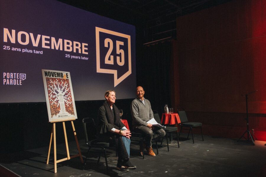 Annabel Soutar et Alex Ivanovici | Novembre, 25 ans plus tard | Événement anniversaire 25 ans de Porte Parole | Théâtre documentaire